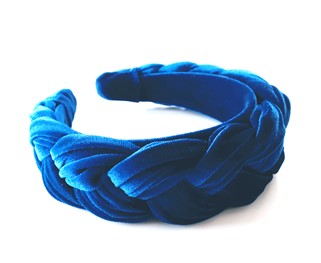 4cm Braided headband - Royal Blue - TB03