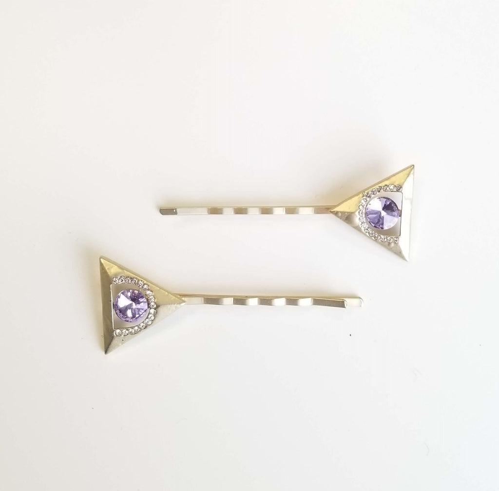 Assorted Hair Clips - Gold Triangles - HC198