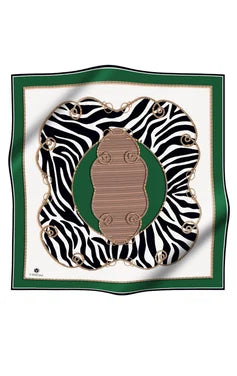 Zebra Medallion Green