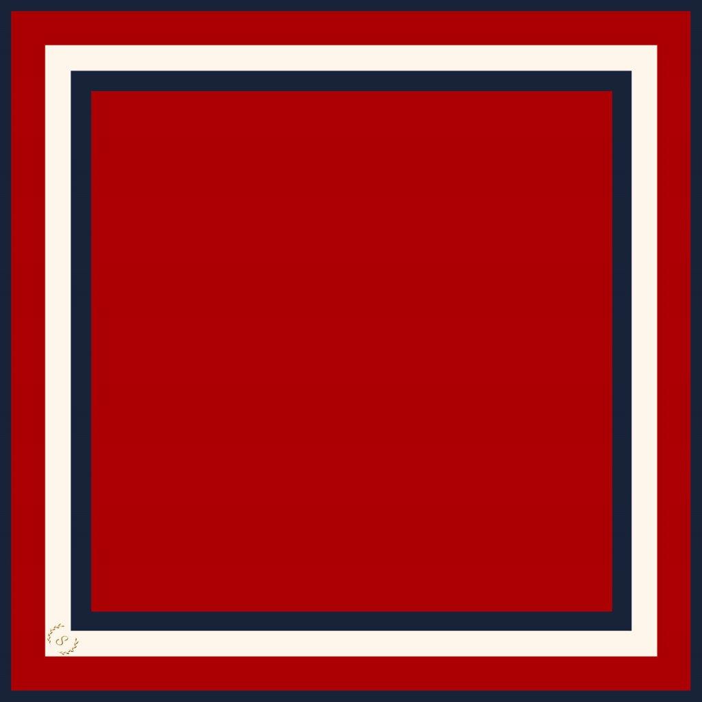 Samara Plain Red Cream Navy SH515-10 70cm