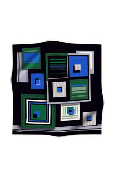 Squares and Stripes Pine Green