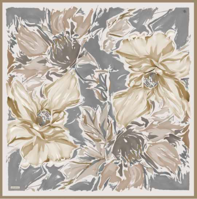 Armine Abstract Flowers Camel 90cm AR9337-7