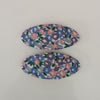 Sweet Floral Snap Clips Purple Multi  AC249