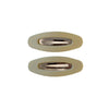 Frosted Oval Snap Clips - Cream  AC258