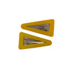 Frosted Triangle Snap Clips - Yellow  AC263