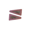 Frosted Triangle Snap Clips - Dusky Pink  AC264