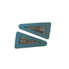 Frosted Triangle Snap Clips - Seafoam Blue  AC267