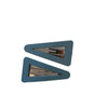 Frosted Triangle Snap Clips - Denim Blue  AC268