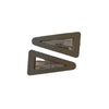 Frosted Triangle Snap Clips - Grey  AC269