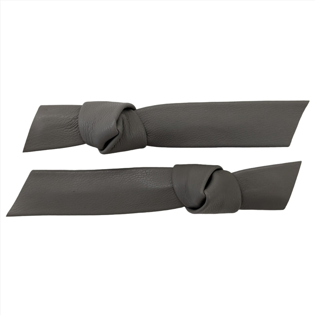 Leather Bowknot Clips Set Grey AC460
