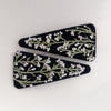 Vivente Triangle Embroidered Baby Breath Snap Clips Navy AC692