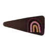 Vivente Triangle Embroidered Rainbow Snap Clip Brown AC700