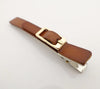 Faux Leather Buckle Clip Camel AC991