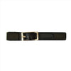 Faux Leather Buckle Clip Brown AC992