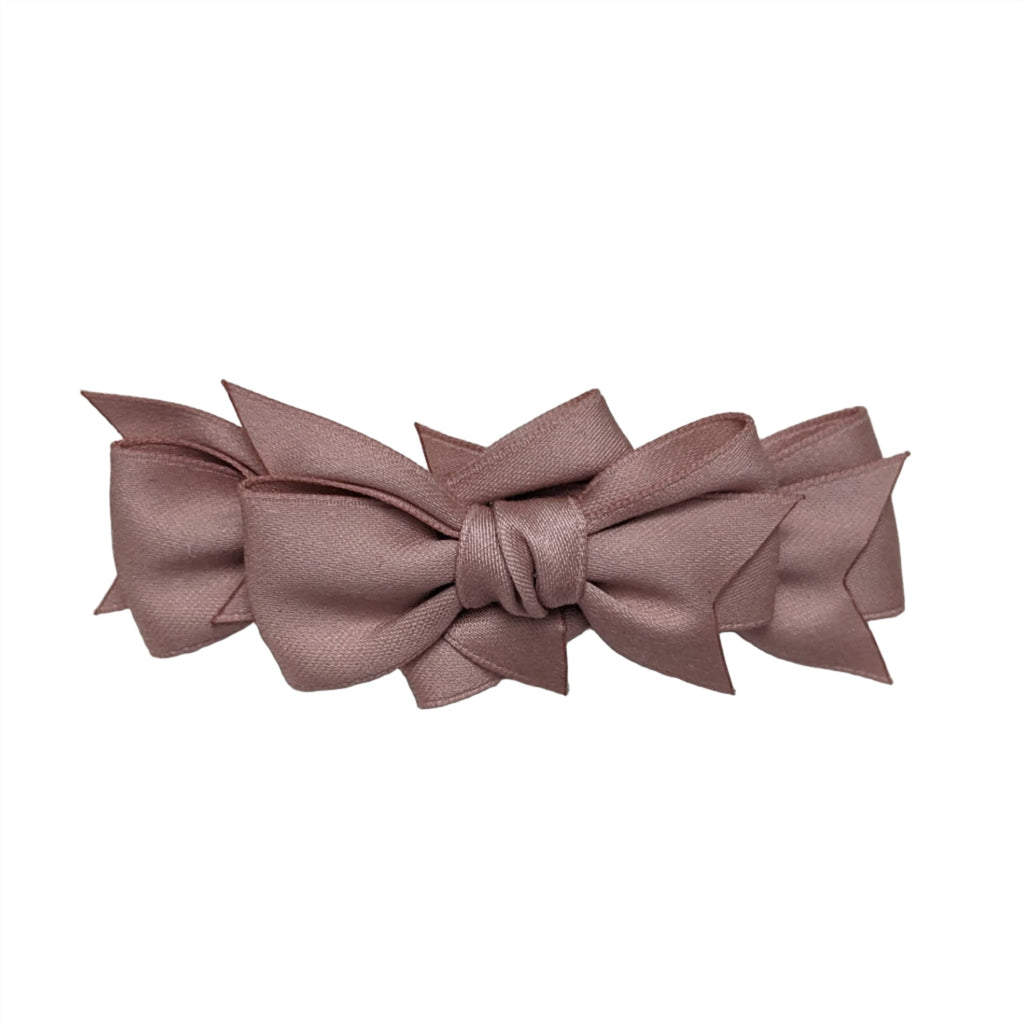 Vivente Three Satin Mini Bow Alligator Clip Pink AC996