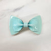 Double Layer Bow Barrette Clip Aqua BC0207