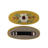 Vivente Embroidered Barrette Clip Mustard BC145