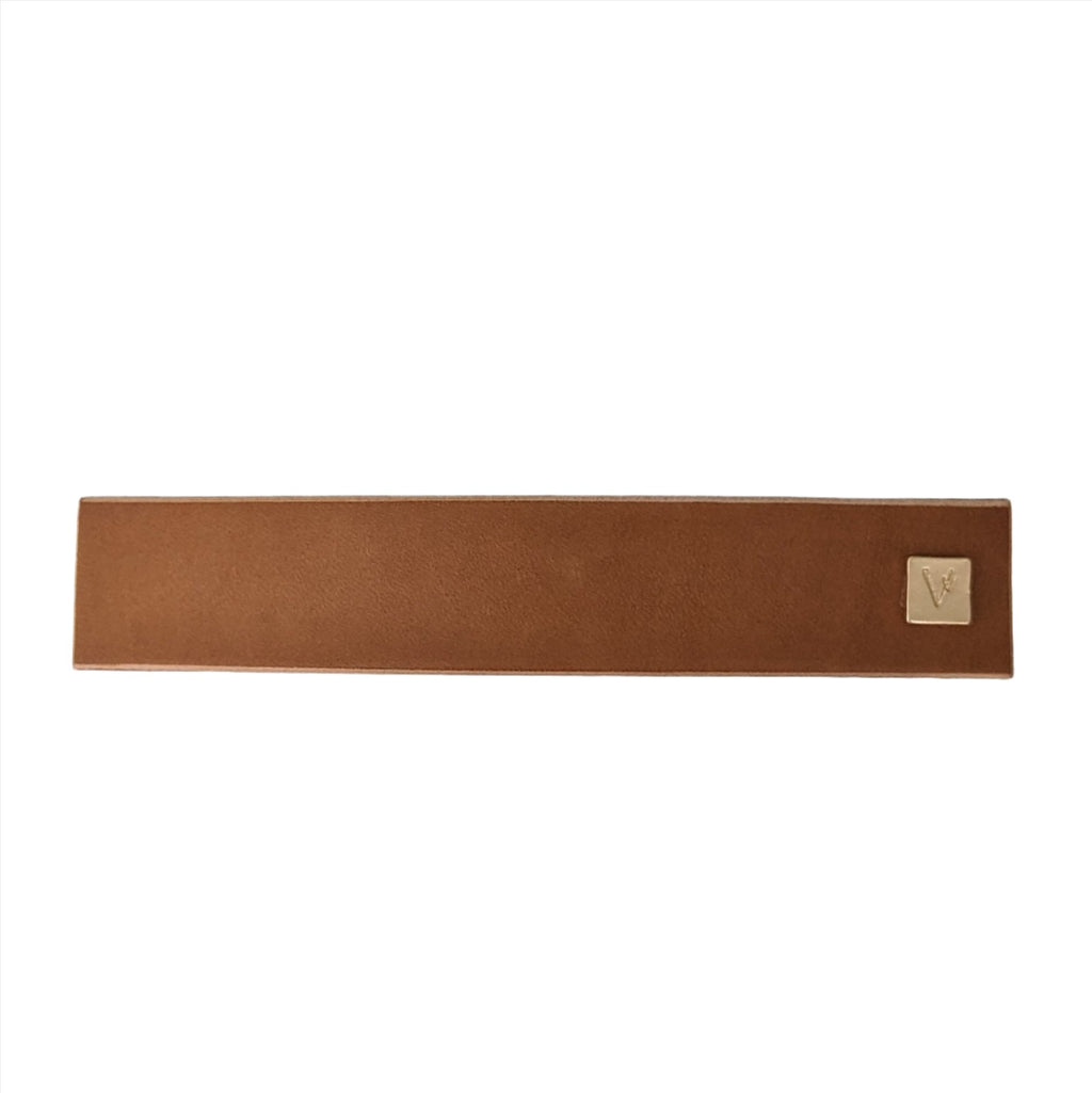 Vivente Leather Hair Barrette Tan BC787