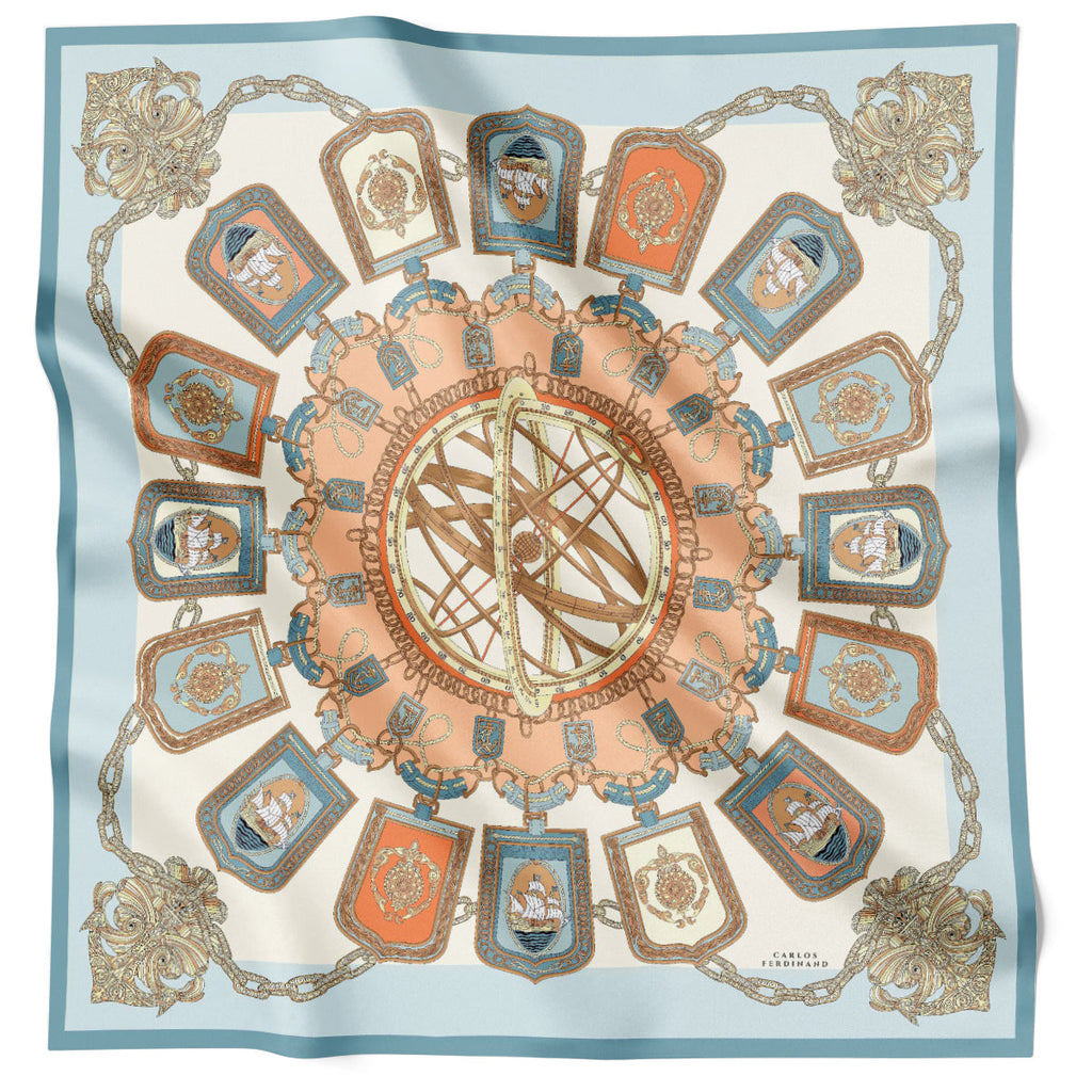 Carlos Ferdinand Seas the Day Powder Blue CF271-2 90cm