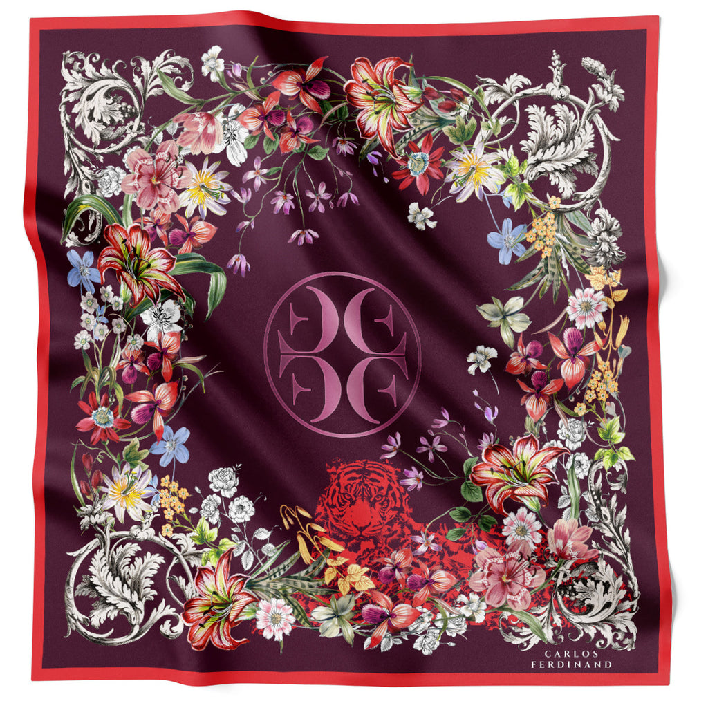 Carlos Ferdinand Tigerlily Garland Red CF272-1 90cm