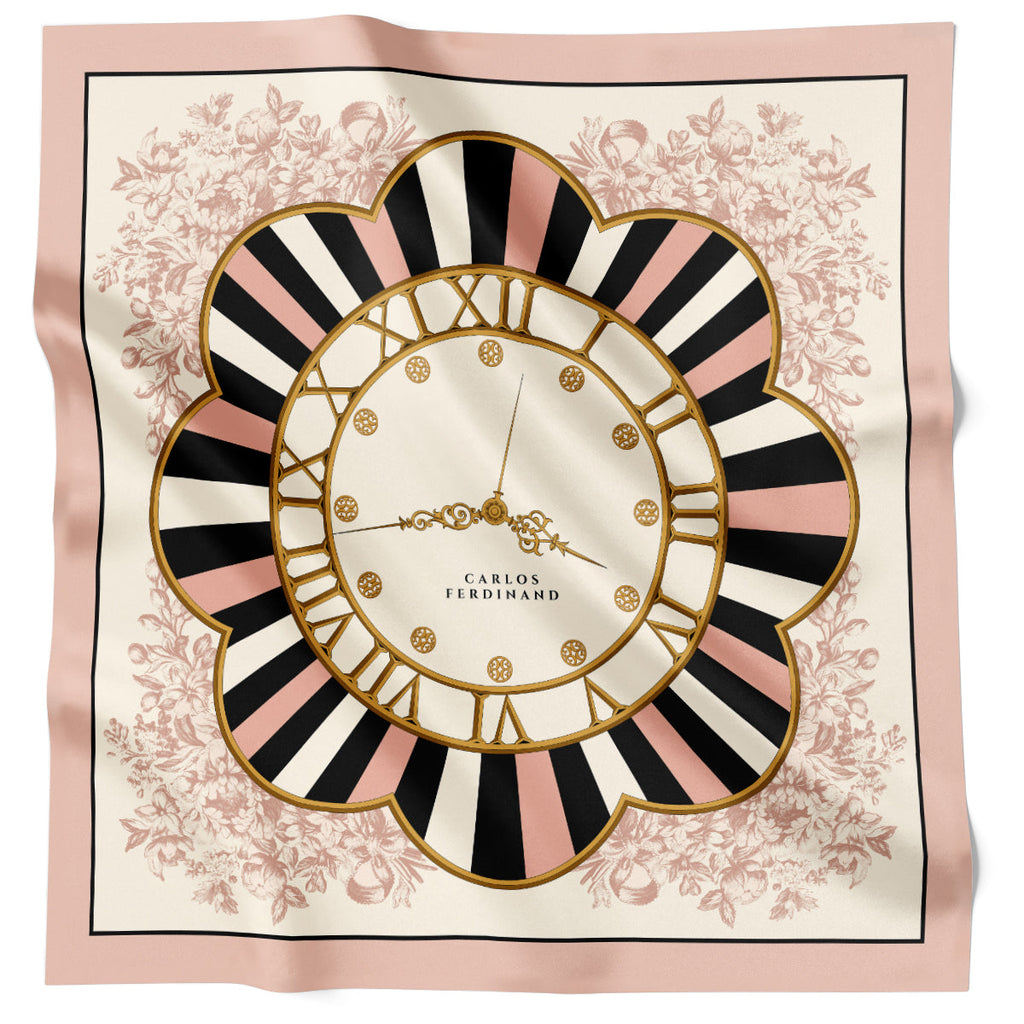 Carlos Ferdinand Flower Clock Blush Pink CF273-1 90cm