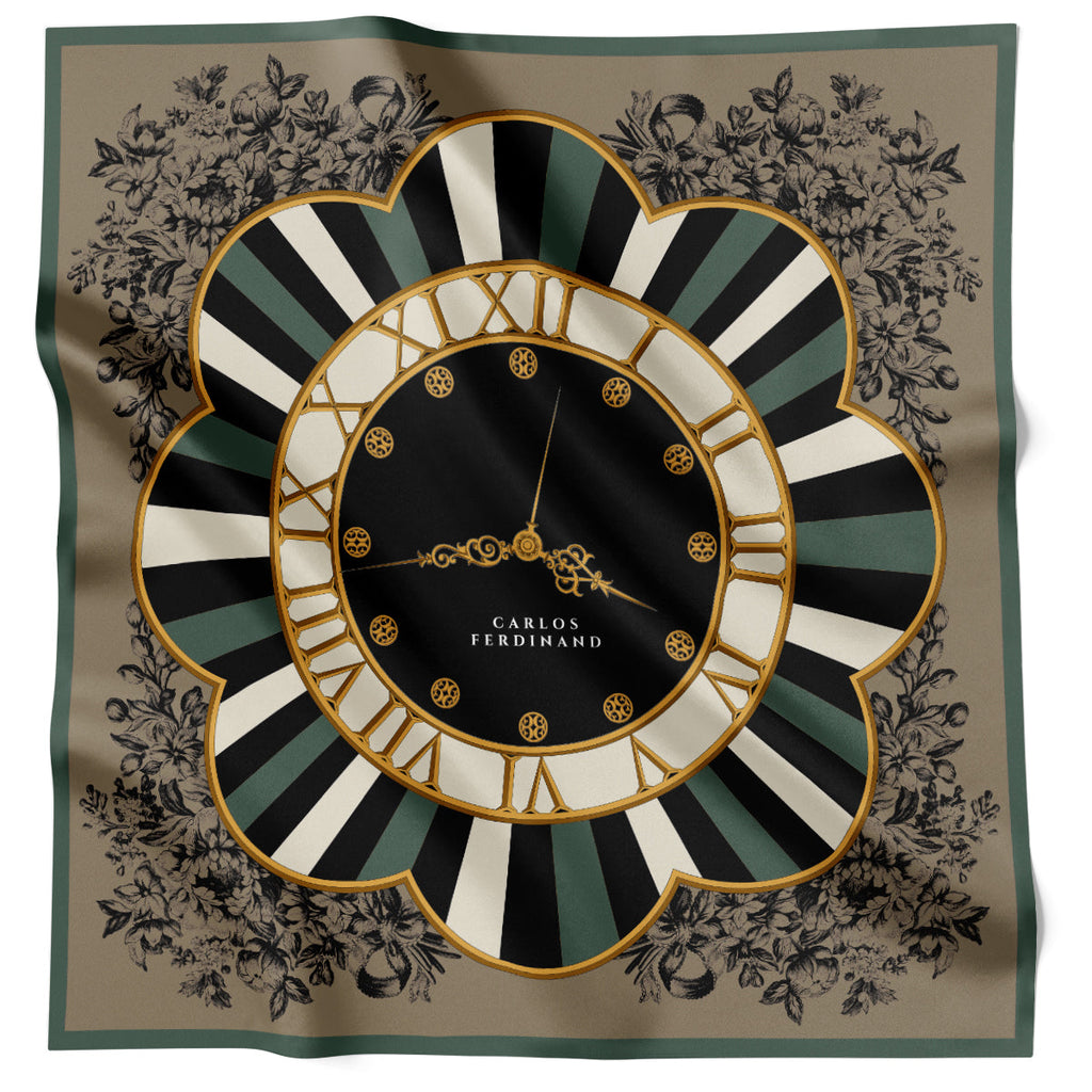 Carlos Ferdinand Flower Clock Green CF273-2 90cm