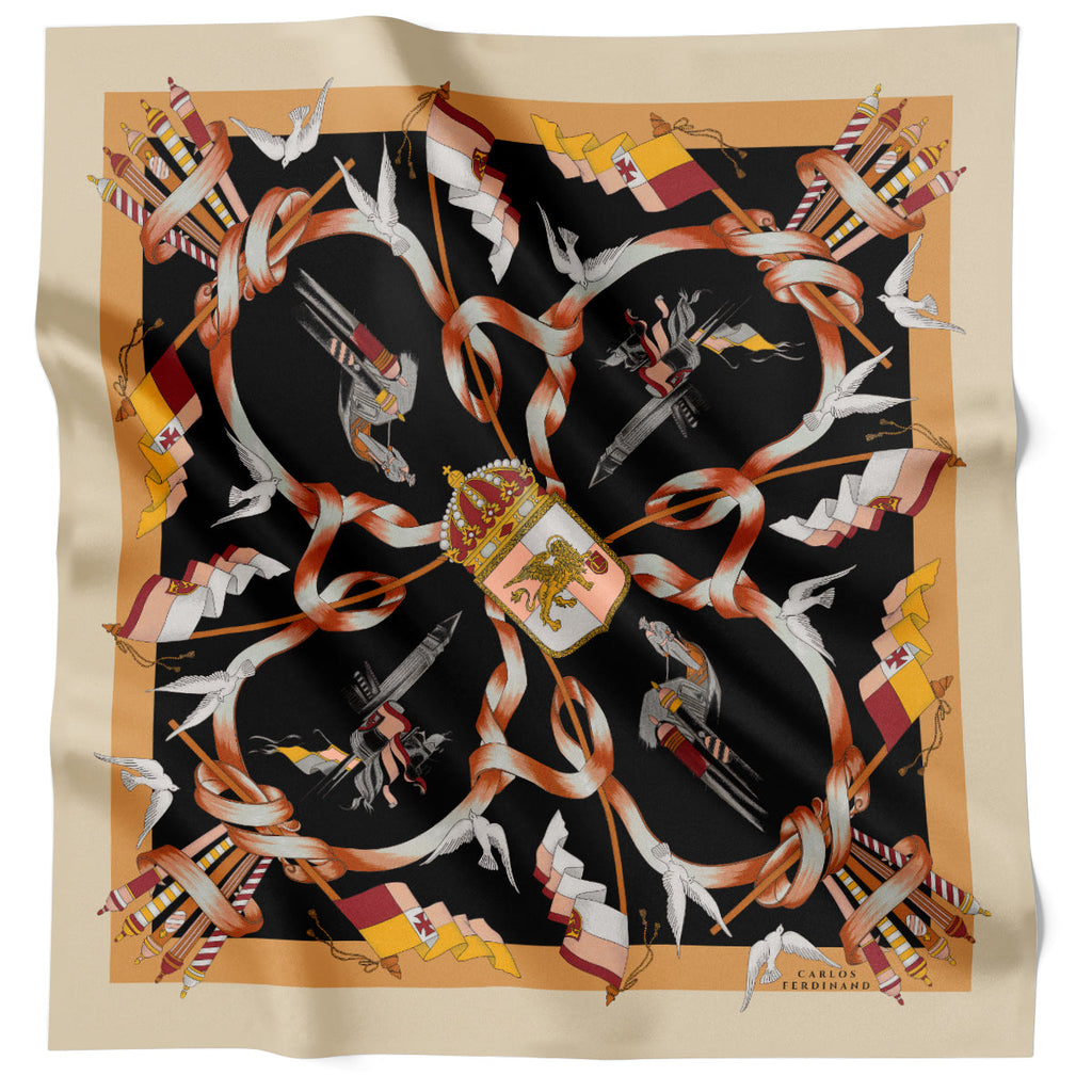 Carlos Ferdinand Fringed Venetian Briccole Taupe CF274-2 90cm