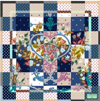 Christian Lacroix Heart Check Blue 70cm CL276-1