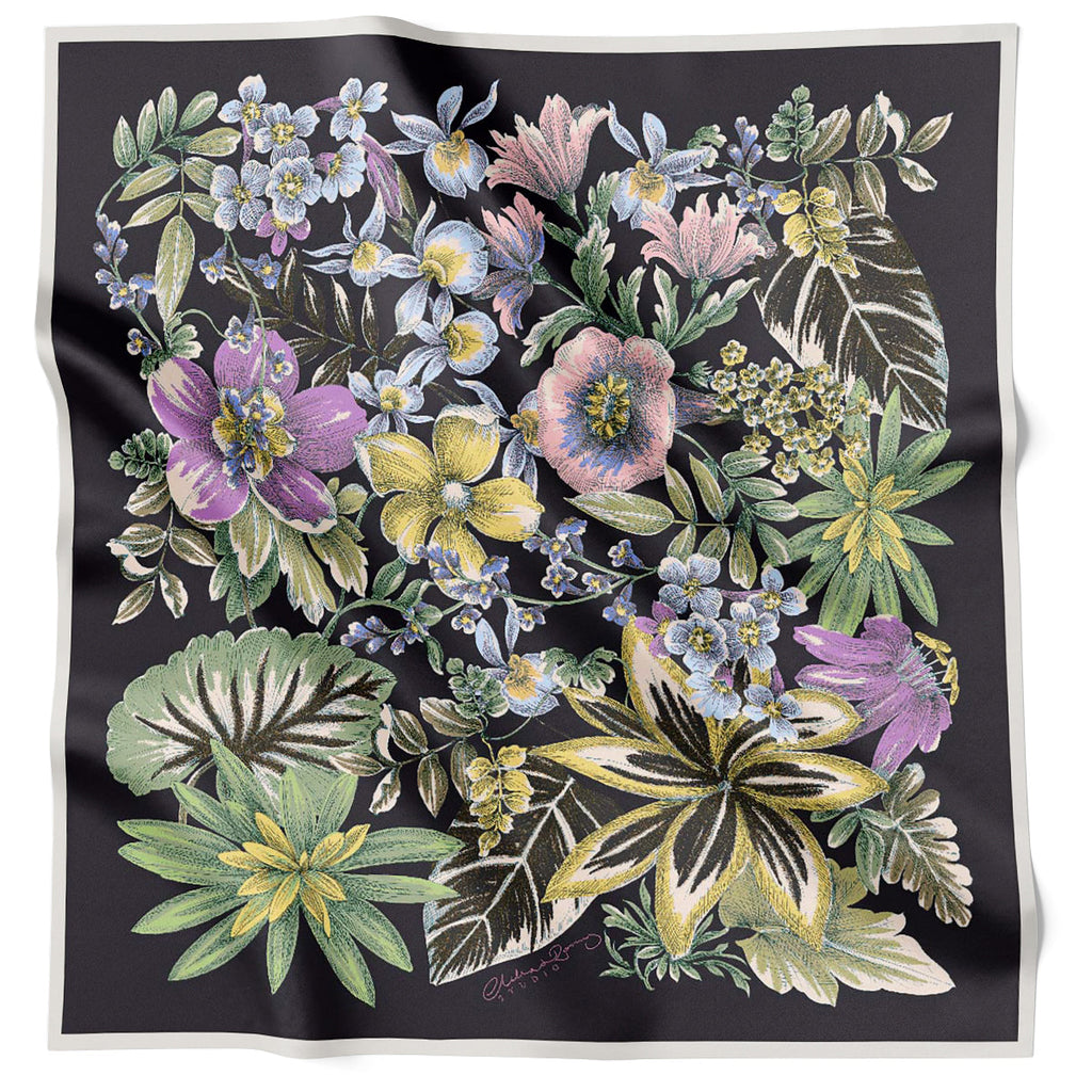 Clelia & Romy La Campagna Black and Navy Double Sided CM624-2 90cm