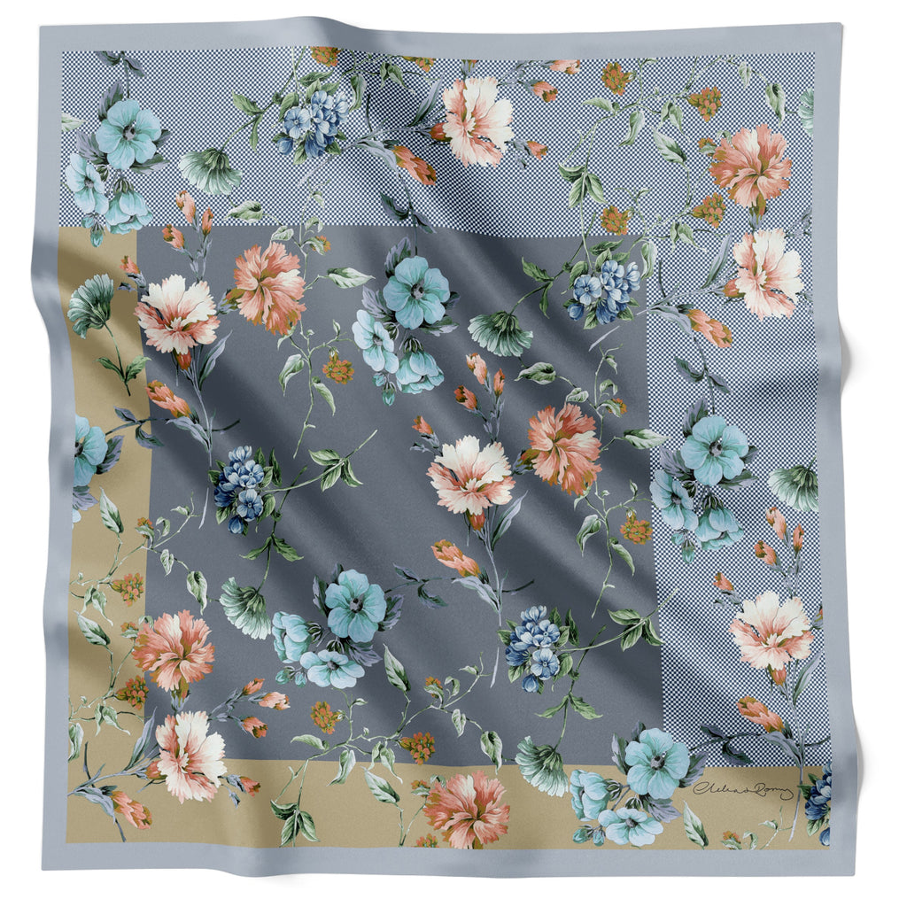 Clelia & Romy Blooming Trellis Smokey Blue CR661-2 90cm