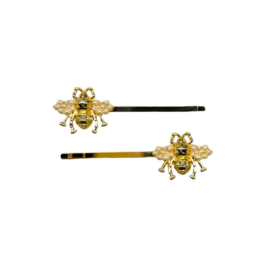 Bee Jewelled Hair Clips HC561