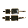 Vivente Double Rectangle Clips Khaki HC817