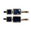 Vivente Double Rectangle Clips Blue HC818