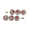 Vivente Triple Disc Clips Floral Cream Pink HC859