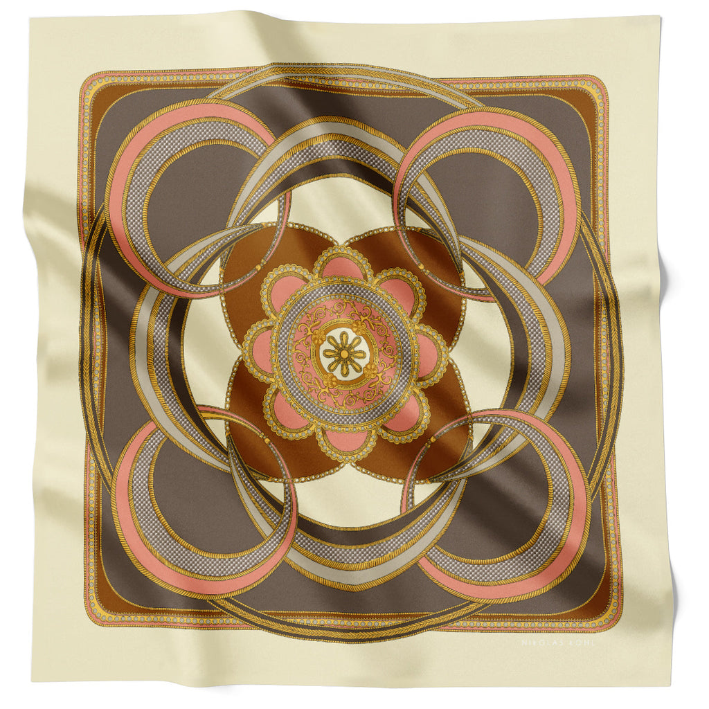 Nicholas Kohl Tudor Rose Cream KL68-2 90cm