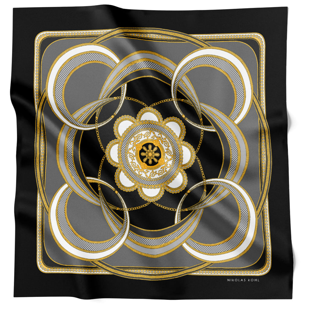 Nicholas Kohl Tudor Rose Black KL68-3 90cm