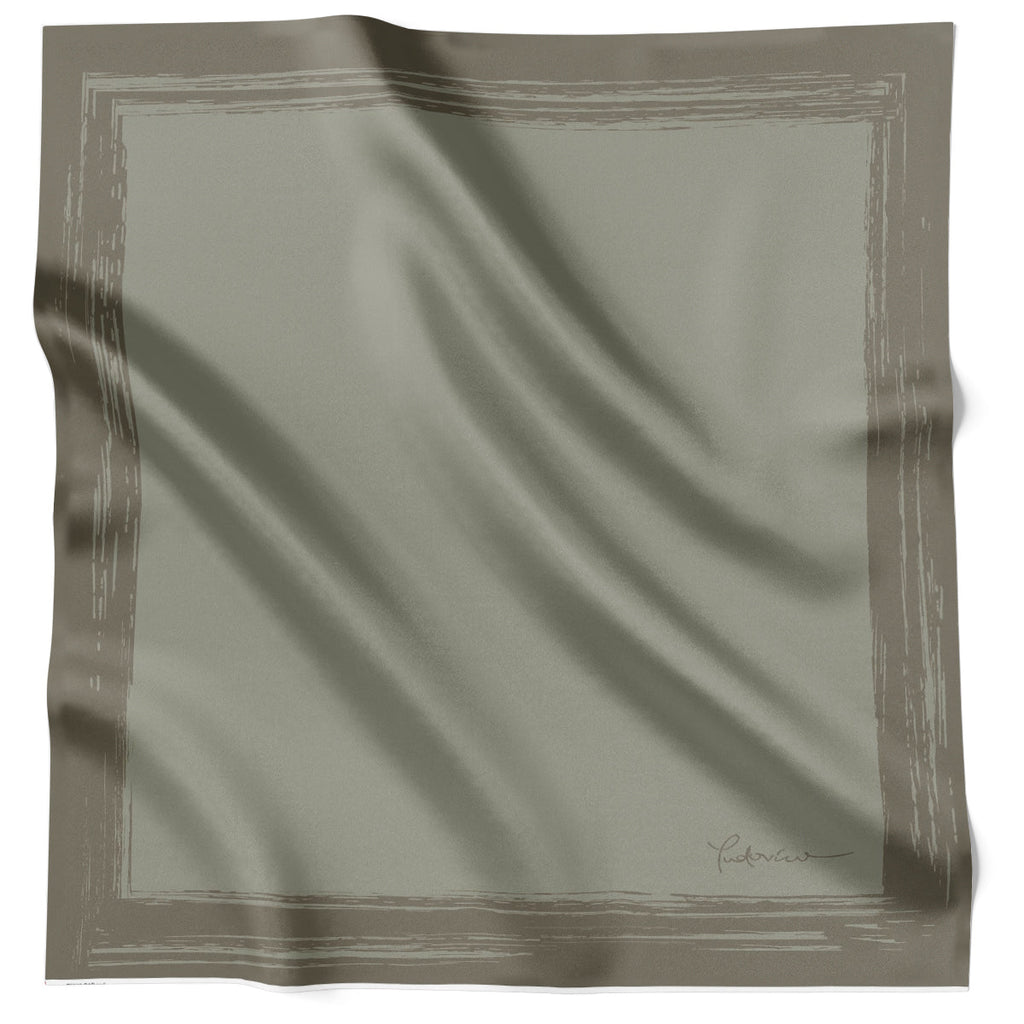 Ludivico Rossi Brushed Border Khaki LR141-5 90cm