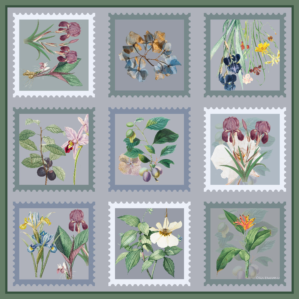 Orla Ermanno Floral Stamps OE405-1 90CM