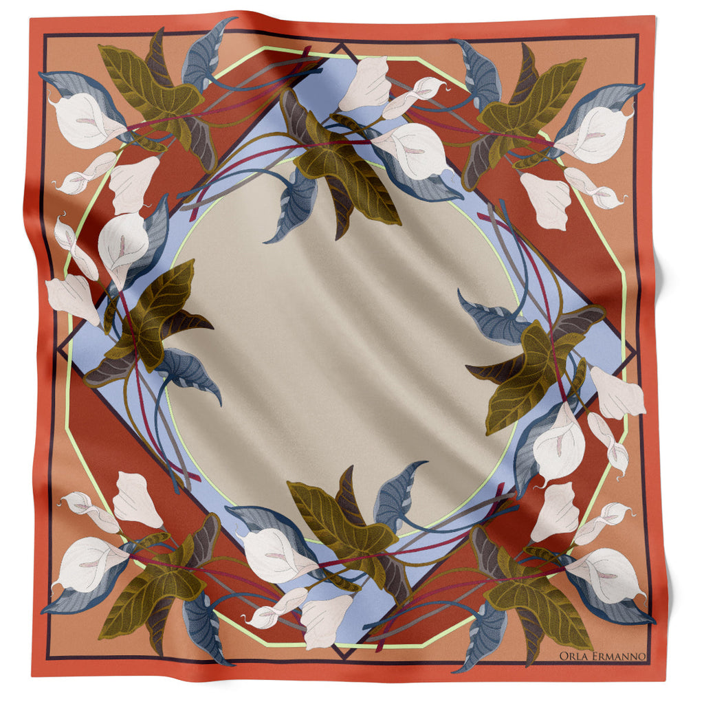 Orla Ermanno Fringed Lily Wreath Red 90cm OE421-1