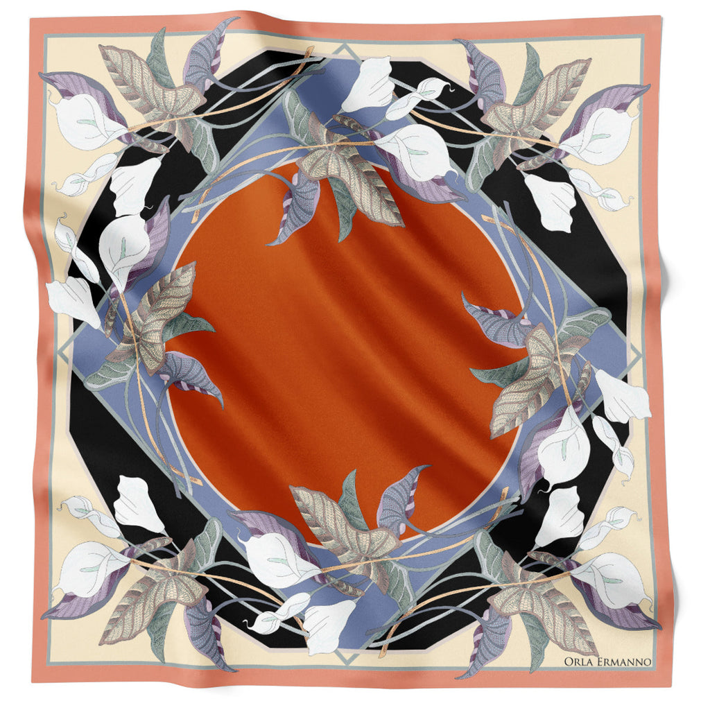 Orla Ermanno Fringed Lily Wreath Black OE421-2 90cm