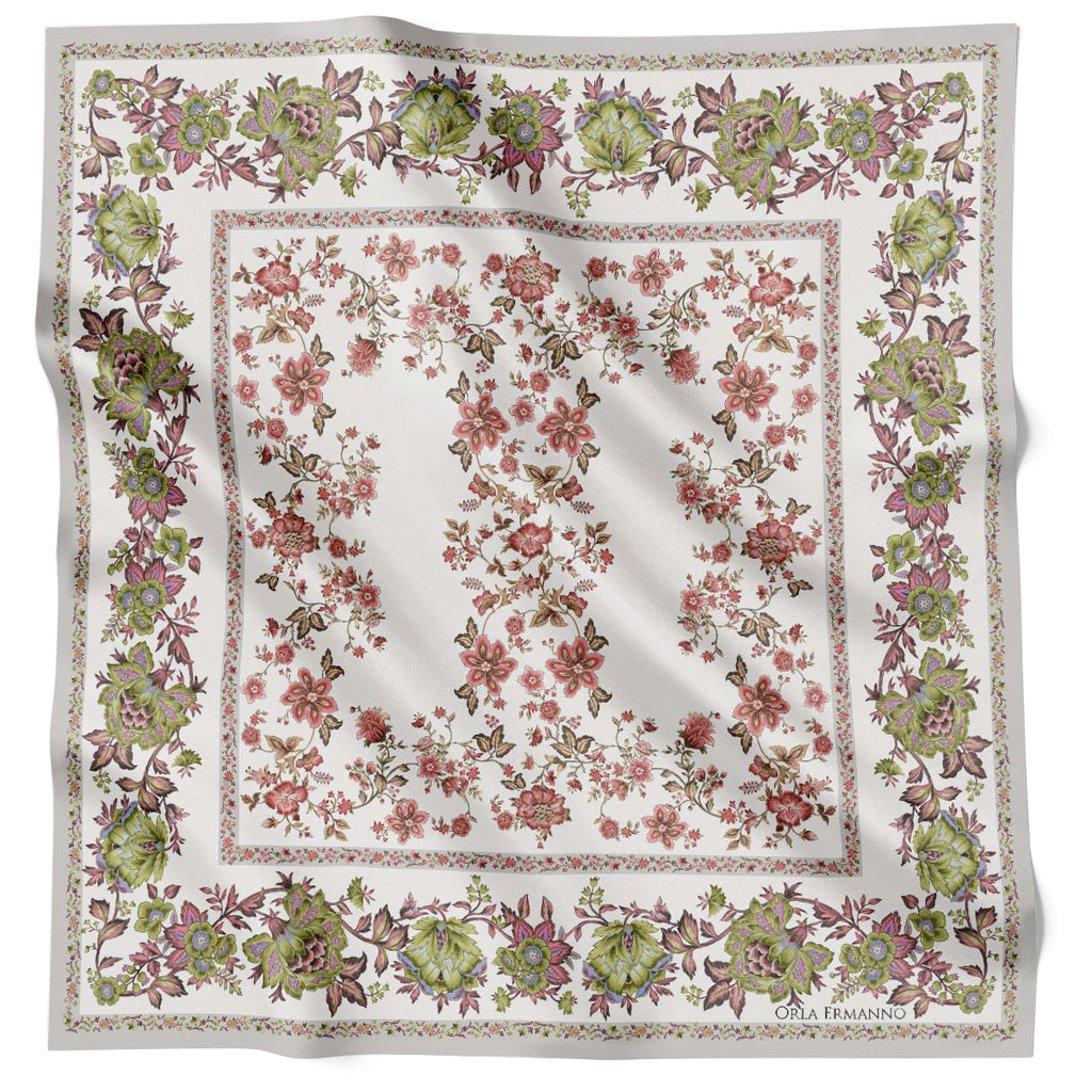 Orla Ermanno Cottage Garden Ivory OE431-2 90cm