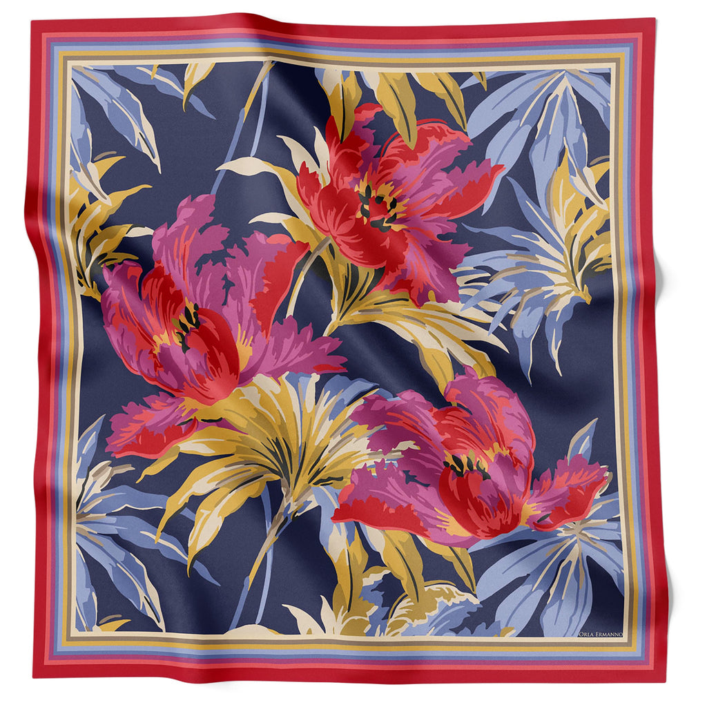 Orla Ermanno Tropical Spray Navy OE439-2 90cm