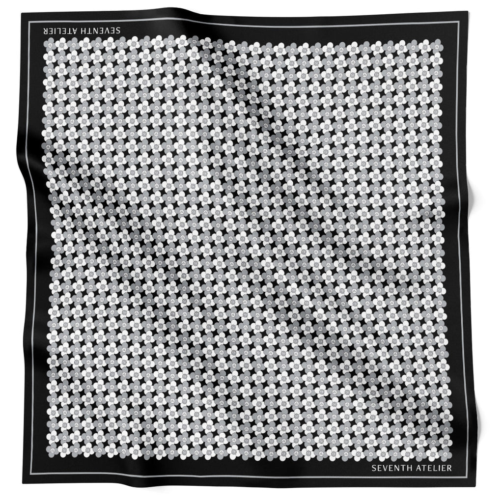 7th Atelier Sanremo Black and Blue Double Sided ST145-1 90cm