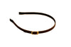 Vivente Thin Leather Buckle Headband Camel  VB338