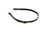 Vivente Thin Leather Buckle Headband  Khaki  VB340