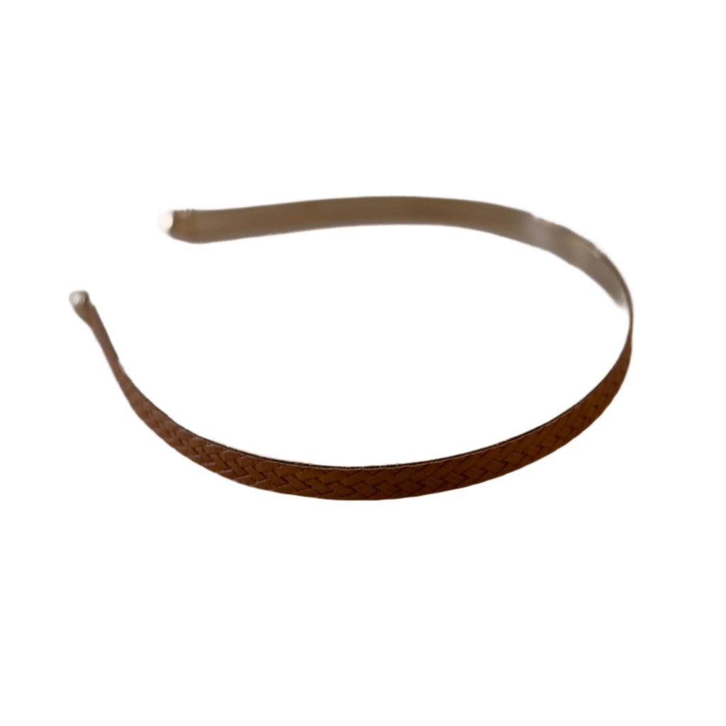 Vivente Stamped Leather Headband Tan  VB342