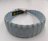 Not Joss Bows Light Blue/Silver Stripe Low Headband NJB118