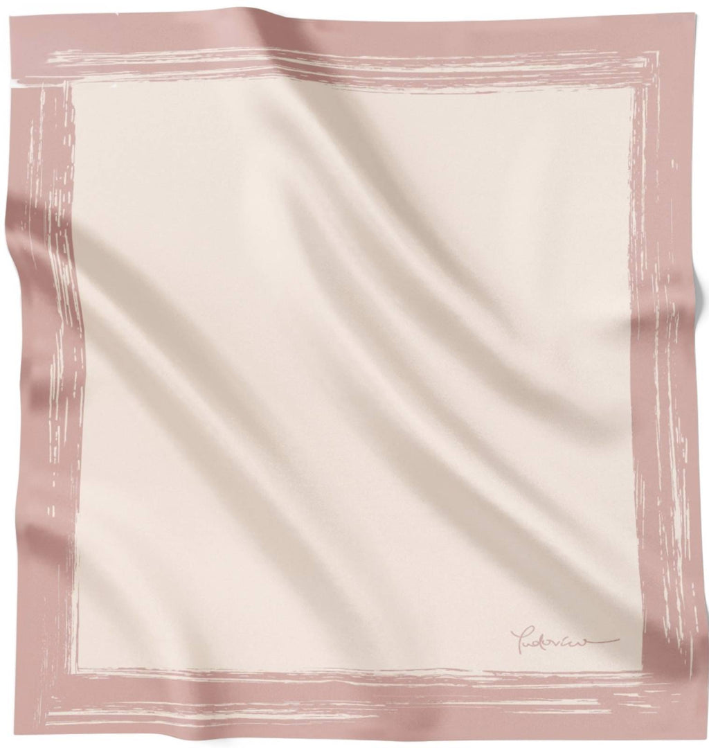 Ludivico Rossi Brushed Border Salmon LR141-6 90cm