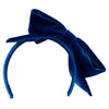 Ruby WIllow Velvet Double Bow Headband Royal Blue RW102