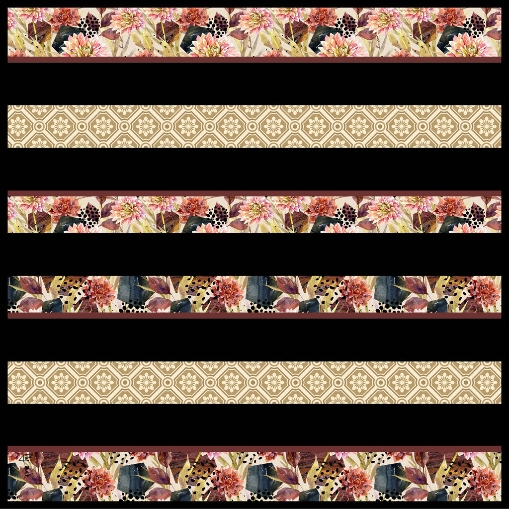 Lily Mulin Stripe Wall Flower LM7010 90 cm